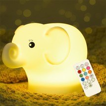 Night Light For Kids Cute Elephant Gifts Bedside Lamps - Convenient For Reading  - £26.09 GBP