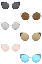 Women Round Cat Eye Fashion Sunglasses - £12.64 GBP