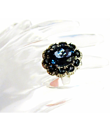 London Blue Topaz Oval Solitaire &amp; Oval Accents Ring, Silver, Size 7,  7... - $172.88 CAD