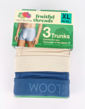 Fruit Of The Loom Fruitful Threads Mens 3 Pack Trunks Underwear XL Blue ... - £13.88 GBP