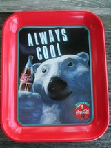 Coca-Cola Commemorative Polar Bear Tray Always Cool 1993 Red Always Coca-Cola - £7.74 GBP