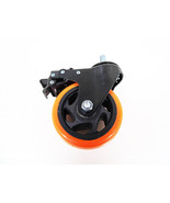 Orange Polyurethane Rubber on Swivel Caster and Wheels with Brake Caster... - $319.69 MXN