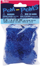 Tinsel Pom Poms Royal Blue 1 Inch - $23.49