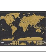 Luckies Scratch Map Deluxe World Map Poster Personal Travel New Open Box - £11.65 GBP