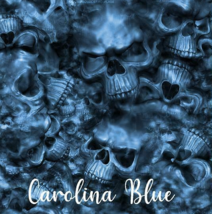Reaper Skulls Carolina Blue vinyl Wrap  air release Matte Laminated 12&quot;x12&quot; - £7.52 GBP