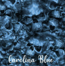 Reaper Skulls Carolina Blue vinyl Wrap  air release Matte Laminated 12&quot;x12&quot; - £7.54 GBP