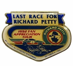 Richard Petty Last Race North Wilkesboro Speedway Pontiac STP NASCAR Hat Pin - £15.69 GBP