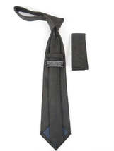 Men's Vito Rofolo From Italy Tie Hankie Gift Boxed 100% Silk VR-32 Black Paisley image 3