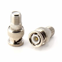 RF (F81) and BNC Coaxial Adapter - BNC Male to Female F81 (F-Pin) Connec... - £12.57 GBP