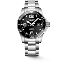 Longines Hydroconquest 43 MM Black Dial Automatic Full SS Watch L37824566 - £965.28 GBP