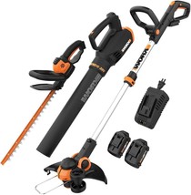 Worx 20V Gt 3.0 Turbine Blower Hedge Trimmer (Batteries And Charger Incl... - $333.95