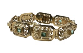 Emerald Women&#39;s Bracelet 18kt Yellow Gold 417611 - £915.99 GBP