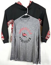 Mens Workout Shirt Hoodie Medium Yorkville Athletics Red Camo Black - $21.87 CAD