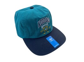 Adidas Originals Mens Teal/ Black Varsity Strapback Curved Brim Hat Ball... - $23.99