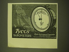 1918 Taylor Instrument Tycos Barometers Ad - Plan your pleasure with the weather - £14.72 GBP