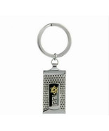 Keychain, Nautical Wheel, Greek Key, Stainless Steel Mesh pattern, mens ... - £17.95 GBP