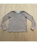 Hannah Andersson Long Sleeve Beige Floral Top Size 140 (10) Pima Cotton  - $13.70 CAD