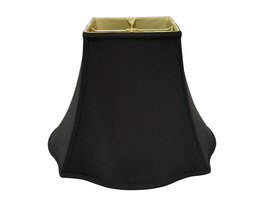 Royal Designs Flare Bottom Square Bell Lamp Shade, Black, 7" x 16" x 12.25" - £50.34 GBP