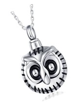 Trendy Stainless Steel Owl Pet Urn Ashes Pendant Ash - £46.99 GBP