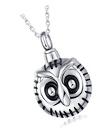 Trendy Stainless Steel Owl Pet Urn Ashes Pendant Ash - £46.93 GBP