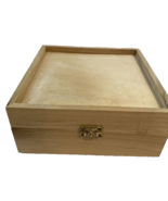  Wooden Box with Lid for Stained Glass Insert 7&quot; x 7&quot; NEW - $14.24