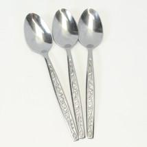 Utica Sans Souci Oval Soup Spoons 7 1/4&quot; Stainless Lot of 3 - $27.37 CAD