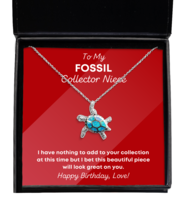 Fossil Collector Niece Necklace Birthday Gifts - Turtle Pendant Jewelry  - $49.95