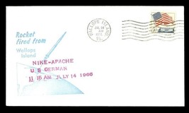 FDC Postal History NASA Rocket Fired Wallops Island Nike Apache US German 1966 - £6.72 GBP