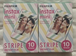 FujiFilm Instax Mini Film Stripe 20 Sheets Exp 08/2021+ Sealed Retail Boxes - £17.62 GBP