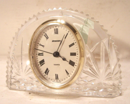 Vintage Staiger Mantle Clock with Cut Crystal Case and Quartz Movement Germany - £14.76 GBP