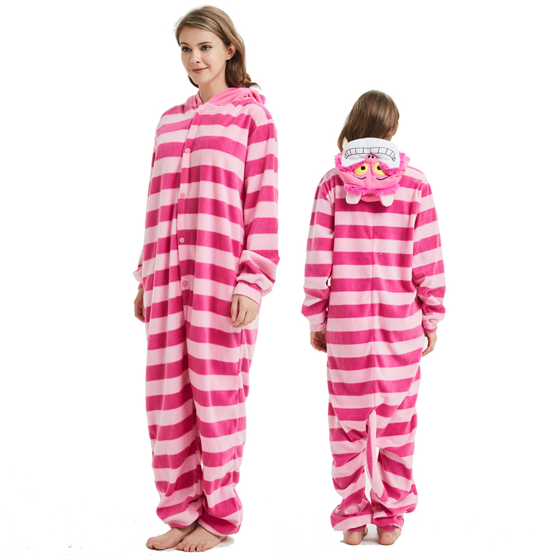 Cheshire Cat Adult Onesies Animal Cartoon Kigurumi Pajamas Halloween Cosplay