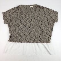 MOTH Anthro Short Sleeve Cotton Acrylic Pullover Sweater Top Women's S|P... - $15.81