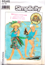 Simplicity Sewing Pattern 8646 Size 12 Safari Club Girls&#39; Skirt &amp; Swimsuit 1988 - £5.21 GBP