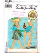 Simplicity Sewing Pattern 8646 Size 12 Safari Club Girls&#39; Skirt &amp; Swimsu... - £5.11 GBP