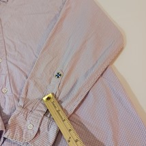 Castaway Nantucket Island Men's White & Purple Checkered Button-Down Shirt Sz L image 5