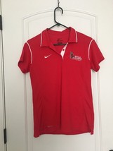 Nike Red White Polo Shirt Ball State University Cardinals Women&#39;s Size Medium - $38.41