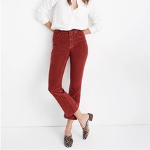 MADEWELL Cali Demi-Boot Jeans in Corduroy Size 25 Button-Front Edition Cinnamon - £41.06 GBP