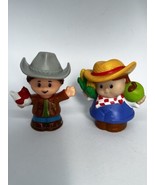 2  Little People Farmer Jed Figure Animal Caring Friend Replacement Fisher Price - $10.45