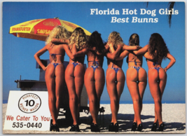 Florida Hot Dog Girls Best Bunns Postcard Risque 90&#39;s 80&#39;s Beach Bikini ... - $12.83