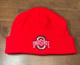 Ohio State OSU Buckeyes red Knit Winter Beanie Hat skull Cap - £12.19 GBP
