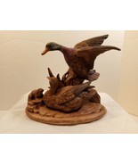 Vintage Porcelain Mallard Duck Figurine- Male, Female &amp; Frog- (Very Deta... - $27.72