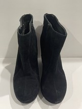 Jeffrey Campbell Pixie Sz 8 Black Suede Wedge Platform Ankle Booties Euc! - £37.44 GBP