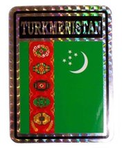 K&#39;s Novelties Wholesale Lot 6 Turkmenistan Country Flag Reflective Decal... - $8.88