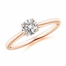 ANGARA 0.5ctw Round Natural Diamond Tapered Cathedral Engagement Ring (IJI1I2) - £804.15 GBP