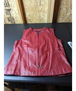 Preston and York size 10 ladies leather vest rust color - $39.60