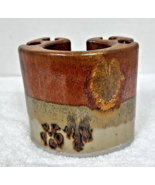 Handmade Pottery Toothpaste Toothbrush Free Standing Counter Holder Drip... - $29.21
