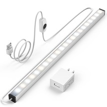 Under Cabinet Led Lighting, 12 Inch Light Strip Bar, Daylight White 5000K Dimmab - £22.06 GBP