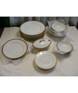 Vintage Victoria Austria Lot of White China w/Gold Trim Floral Etching - €136,78 EUR
