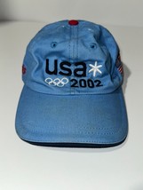 Vintage 2002 USA Olympics Official Baseball Hat Unisex One-Size Blue Adjustable - £22.48 GBP