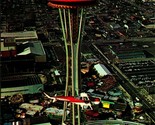 Space Needle Orange Helicopter Seattle Washington WA UNP Chrome Postcard... - $9.85